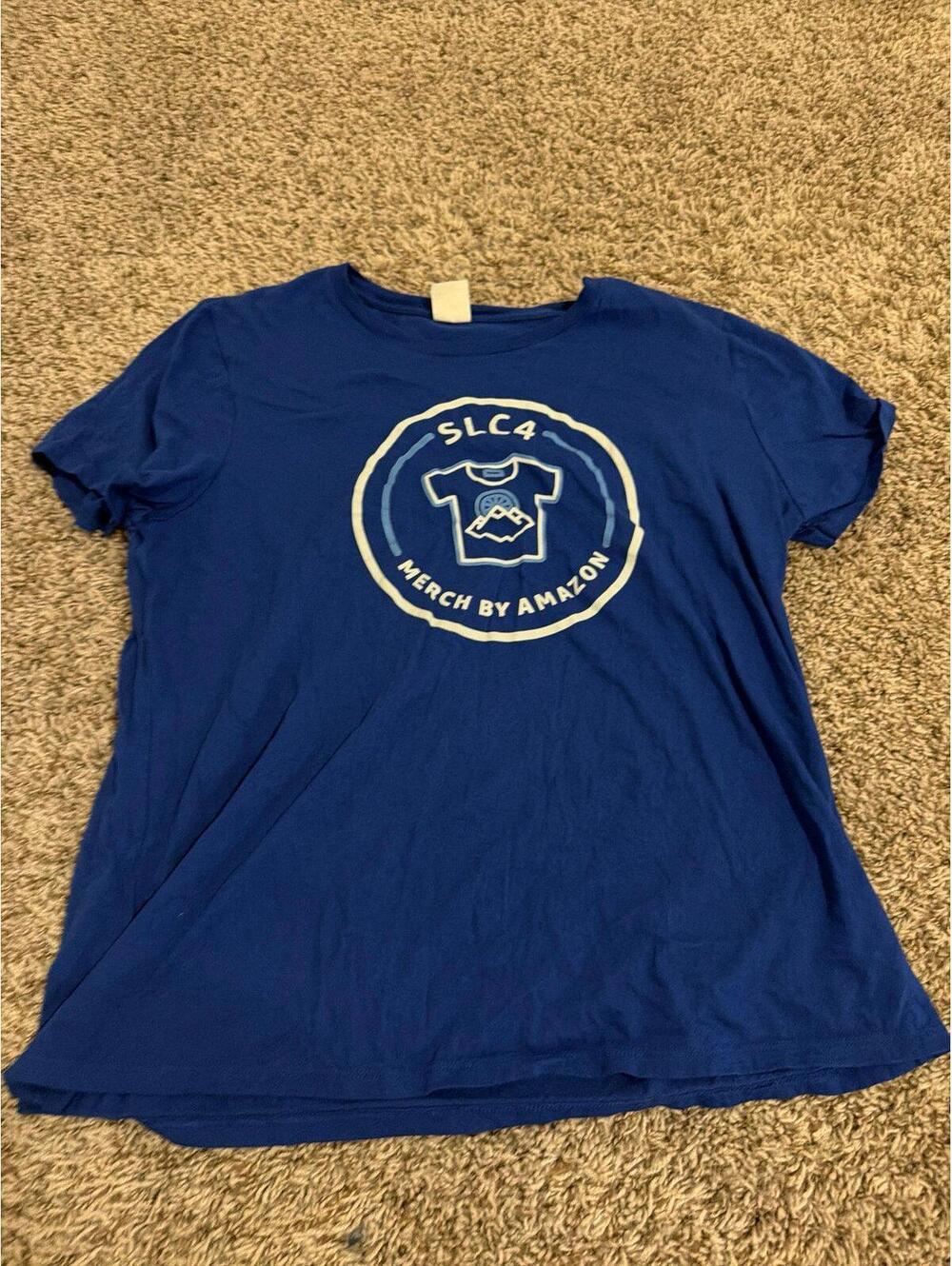 Amazon Merch Blue T-Shirt Womens XL Casual